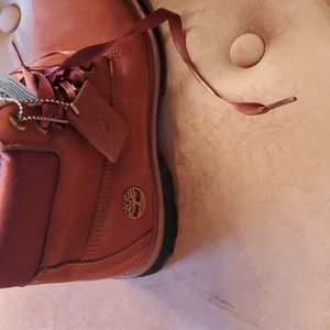 Burgundy Suede Timberland Boots